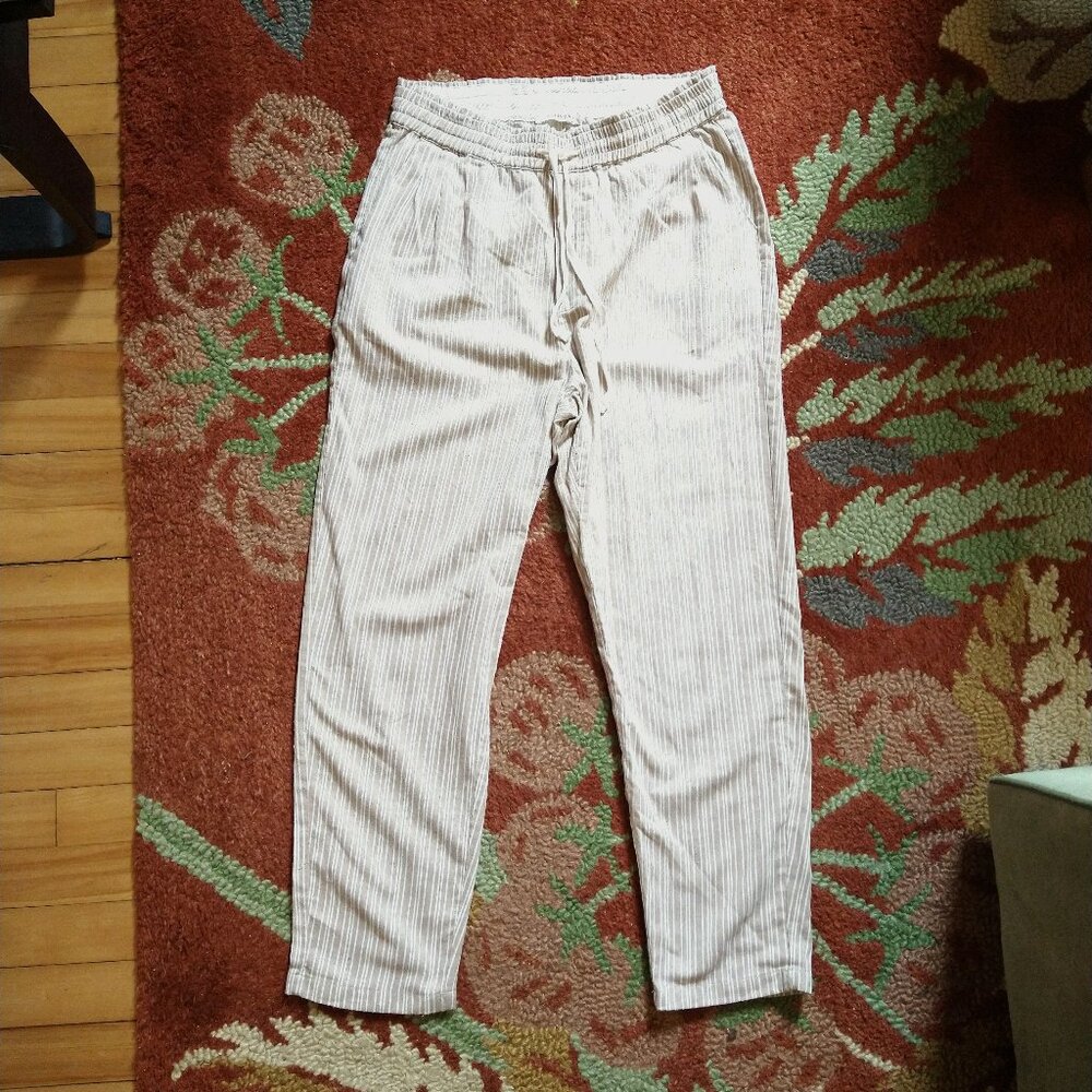 Ellison Tan Cotton Cropped Pants